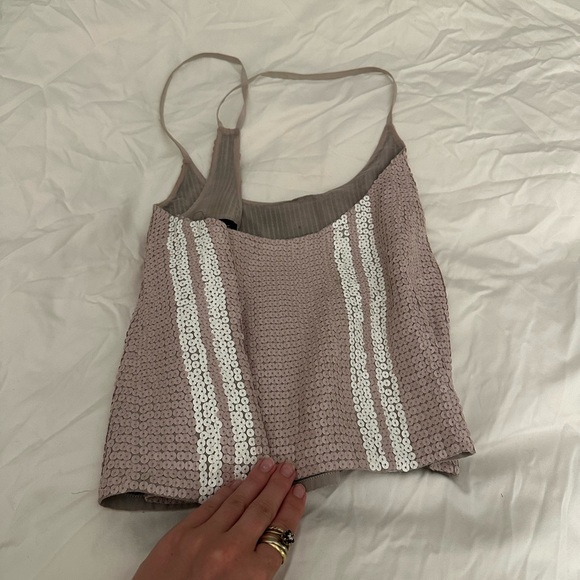 Tibi Sequin Razor Back top - Picture 2 of 9